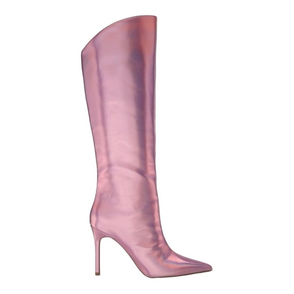 Steve Madden Sarina Iridescent Point Toe Boots - Pink Womens Size 6.5M NEW - Picture 7 of 16